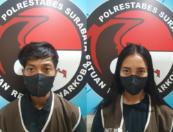 Polrestabes surabaya amankan 2 ( Dua ) sejoli pengedar sabu dan pil koplo