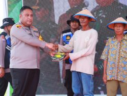 Dukung Ketahanan Pangan Kapolres Pelabuhan Tanjung Perak Pimpin Penanaman Jagung di Tambak Wedi Surabaya 