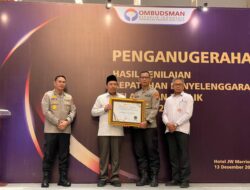 Polres Bojonegoro Meraih Predikat Kualitas Tinggi Pelayanan Publik Terbaik Nasional
