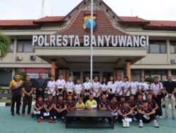 Kapolresta Banyuwangi Lepas Atlet Bola Voli U-15 Menuju Kejurprov Jatim di Sidoarjo