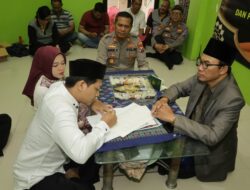 Kapolsek Rungkut Surabaya Fasilitasi Pernikahan Tahanan Kasus Curanmor 40 TKP 