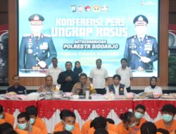 Polresta Sidoarjo Berhasil Ungkap 110 Kasus Narkoba Amankan 134 Tersangka