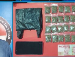 Satresnarkoba Polres Pelabuhan Tanjung Perak Amankan Seorang Penjaga Warkop Kedapatan Simpan Ganja Kering