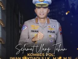 Dirlantas Polda Jatim Kombes Pol Iwan Saktiadi Rayakan Ulang Tahun ke-50,Media nuswantoro pos Sampaikan Ucapan dan Doa