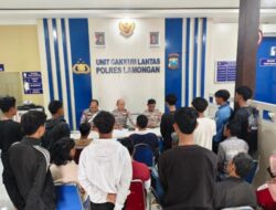 Operasi Zebra Semeru Polres Lamongan Amankan 9 Remaja dan 3 Motor Balap Liar