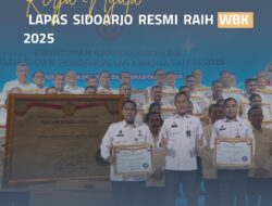 Lapas kelas IIA sidoarjo raih predikat wilayah bebas dari korupsi tahun 2025