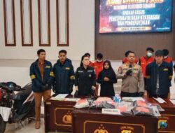Polrestabes amankan ara pelaku pengerotokan di jalan karah surabaya