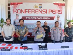Polres Pasuruan Amankan 5 Tersangka Kasus Tambang Andesit Ilegal di Purwosari