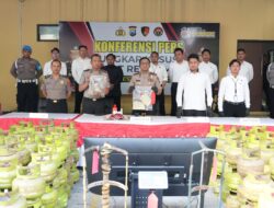 Polresta Sidoarjo Ungkap Sindikat LPG Oplosan di Rumah Kontrakan Amankan Dua Tersangka