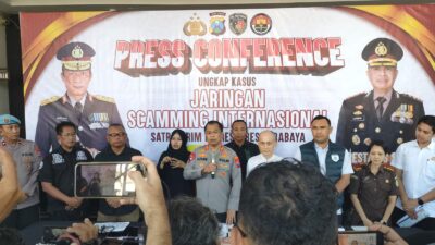 Polrestabes Surabaya ungkap Jaringan Scamming Internasional, 45 Pelaku Diamankan