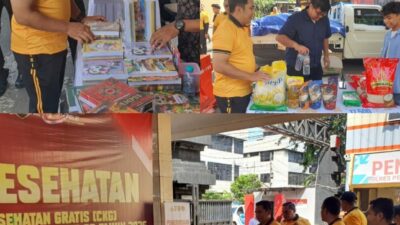 BRAVO” Semarak HUT ke-80 Bhayangkara, Polres Pelabuhan Tanjung Perak Gelar Bakti Kesehatan hingga Bazar Murah