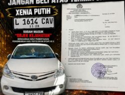 AWAS PIDANA JANGAN BELI ATAU TERIMA GADAI!!! Xenia Putih Nopol L 1614 CAV Sudah Masuk “Objek Kejahatan”, Siap-siap Disita Paksa