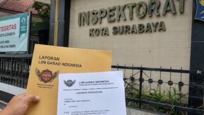 LSM GARAD PANTAU KEJELASAN LAPORAN KE INSPEKTORAT KOTA SURABAYA 