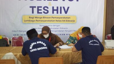 DINKES SIDOARJO GELAR SCREENING HIV DAN SIFILIS DI LAPAS SIDOARJO Upaya Perluasan Penemuan Kasus dan Deteksi Dini Penyakit Menular di Lingkungan Lapas dan Rutan
