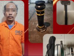 Polsek Pabean Cantikan Amankan DPO Pencuri 14 Bollard Di Kawasan Kembang Jepun
