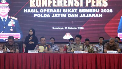 Operasi Sikat Semeru 2026: Polda Jatim Amankan 1.212 Tersangka dari 1.345 Kasus Kriminal