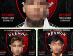 Tiga Terduga Residivis Pelaku Curanmor Diamankan Polrestabes Surabaya